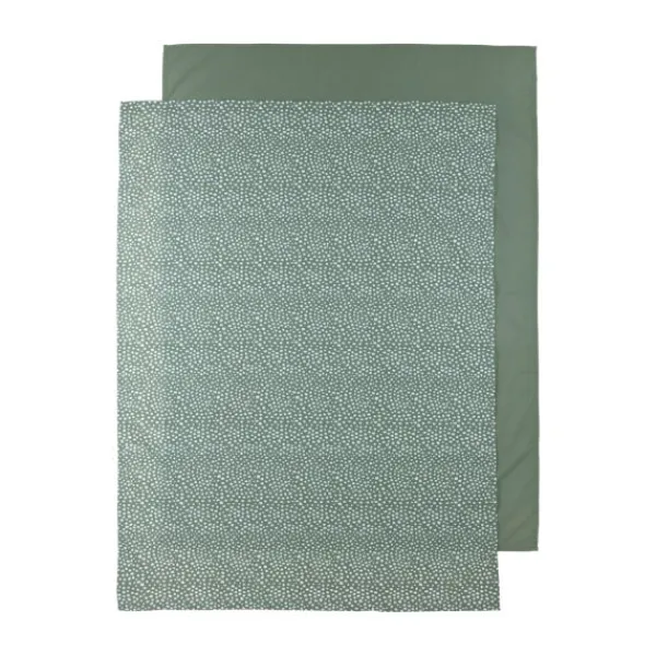 Meyco Wieglaken 2-Pack Cheetah/Uni Forest Green 75 x 100 cm> Wieglakens