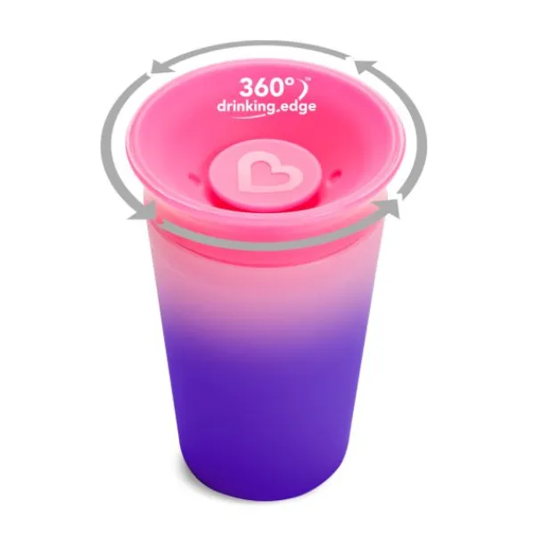 Munchkin Miracle 360 Trainer Changing Color Beker - 12mnd+ - 266ml - Yellow> Bekers