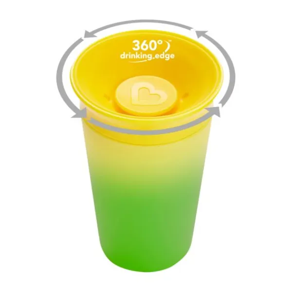 Munchkin Miracle 360 Trainer Changing Color Beker - 12mnd+ - 266ml - Yellow> Bekers