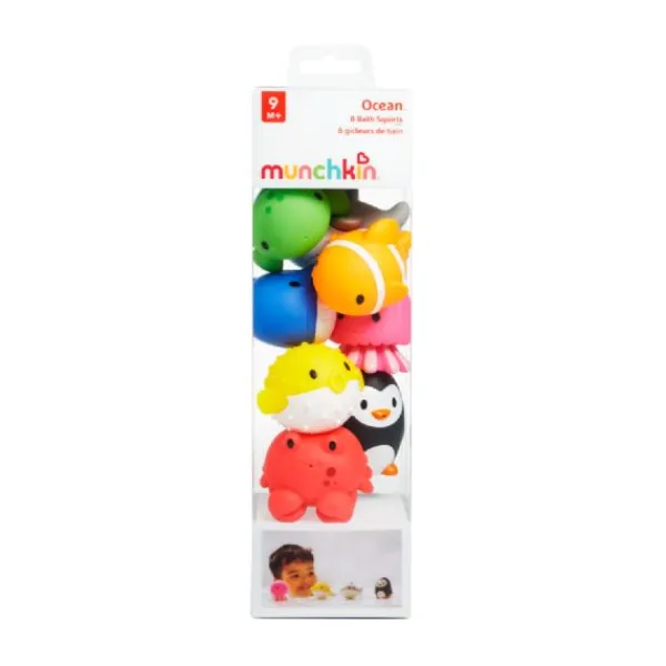 Munchkin Squirtin Ocean Buddies 8 Stuks> Badspeelgoed