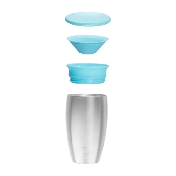 Munchkin Stainless Steel Miracle Sippy Cup - Blue> Bekers