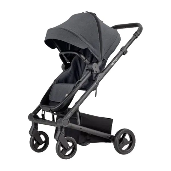 Mutsy Kinderwagen Nexo Plus Complete Black Frame - Black Grip - Black> Wandelwagens|Complete Kinderwagens