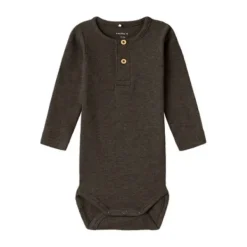 Name It Button Romper - Kab NOOS - Delicioso Melange - Maat 56><noscript><img width=