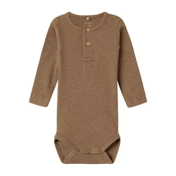 Name It Kab Button Romper - Maat 68 - Shadow> Rompertjes