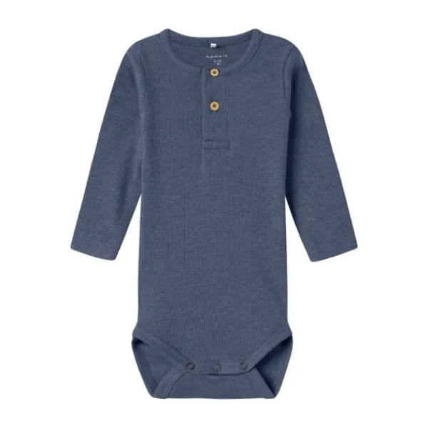 Name It Kab Button Romper - Maat 68 - Shadow> Rompertjes
