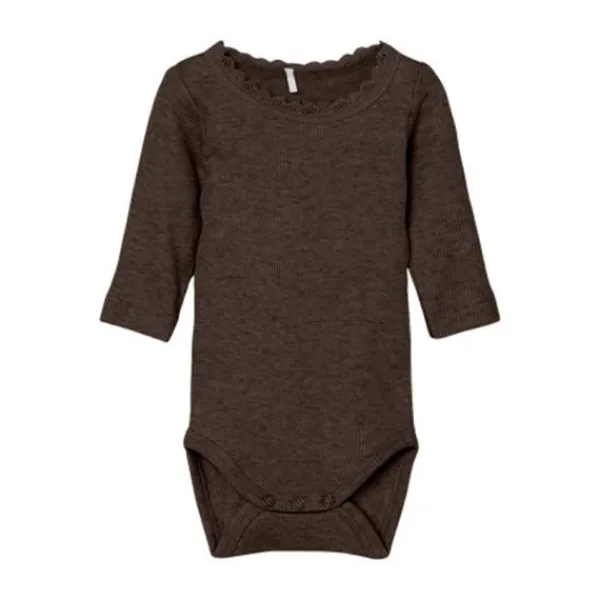 Name It Lace Romper - Kab NOOS - Delicioso Melange - Maat 80> Rompertjes