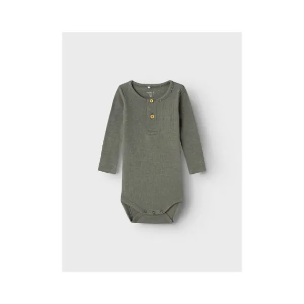 Name It Romper Kab Button Dusty Olive 62> Rompertjes