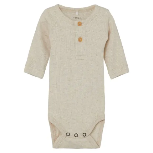 Name It Romper Kab Button Peyote Melange maat 62> Rompertjes