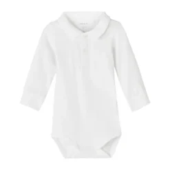 Name It Romper Polo Holger Bright White 74> Rompertjes