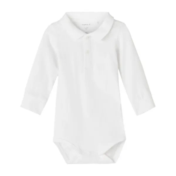 Name It Romper Polo Holger Bright White 62> Rompertjes