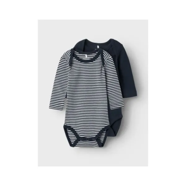 Name It Romper Stripe 2-Pack Dark Sapphire 74> Rompertjes