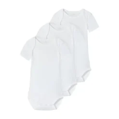 Name It Solid Romper - 3-Pack - Mt. 56 - Bright White><noscript><img width=