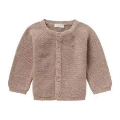 Noppies Vest Knit Naga Taupe Melange maat 62> Vestjes