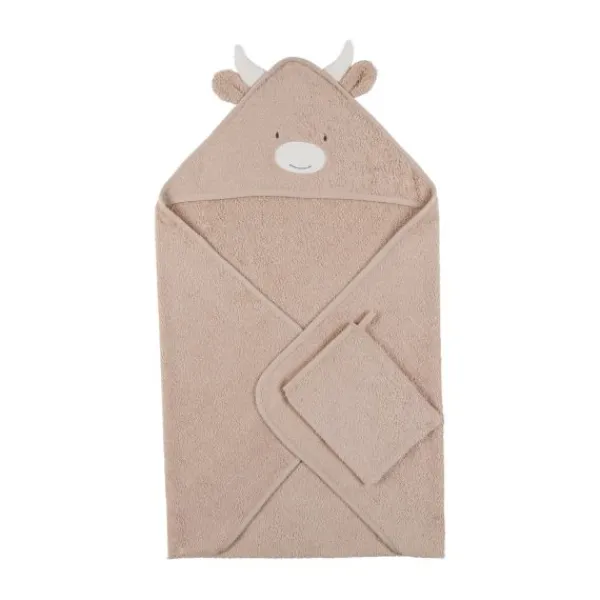 Noukie's F&O Badcape - 75 x 75 cm - Badstof - Beige> Badcapes