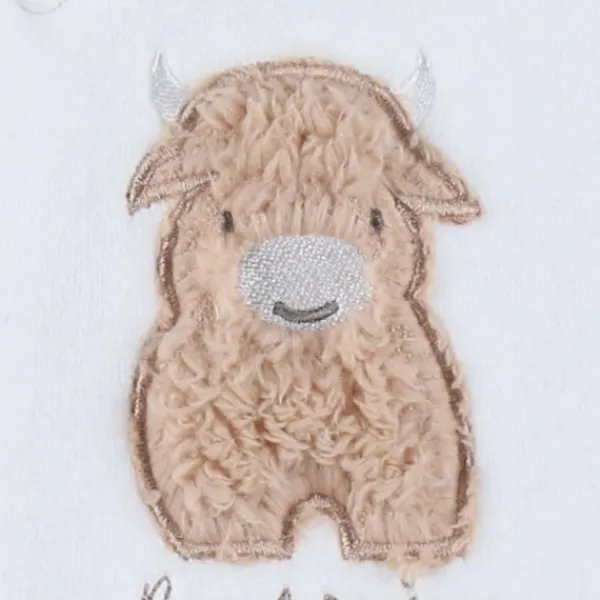 Noukie's F&O Pyjama Met Borduursel - 00 Mnd - Velours - Wit> Pyjama's