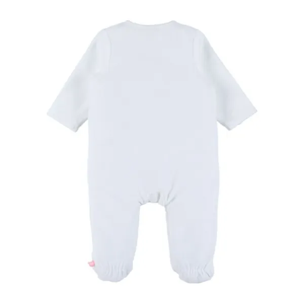 Noukie's F&O Pyjama Met Borduursel - 00 Mnd - Velours - Wit> Pyjama's