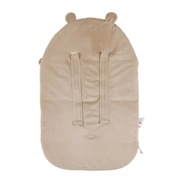 Noukie's F&O Voetenzak Autostoel - Veloudoux - Beige> Accessoires Autostoel