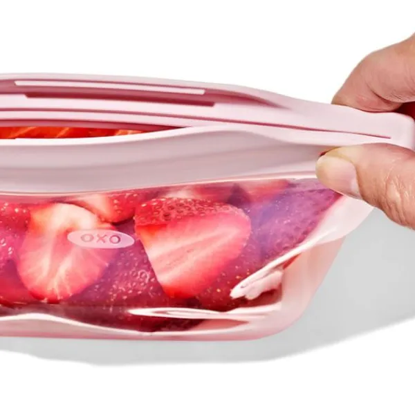 OXO Tot Bewaarzakken - 2 Pack - Silicone - Opal & Dusk> Melk Bewaarzakjes