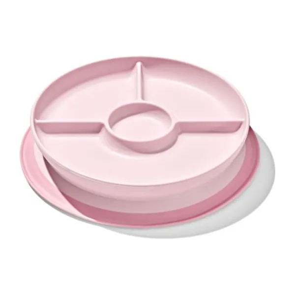 OXO Tot Bord Met 3 Vakjes Stick & Stay Blossom> Bordjes