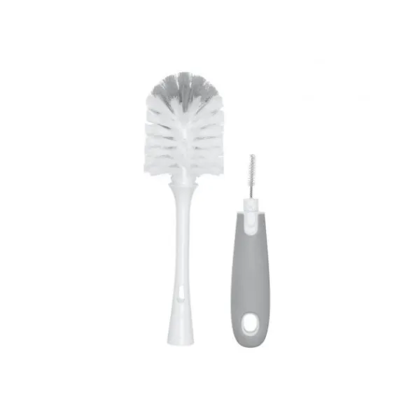 OXO Tot Flessen En Spenenborstel Met Staander Grey> Flessenborstel