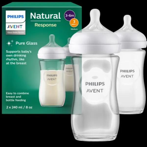 Philips Avent Fles Glas Natural Response 120ml> Flessen