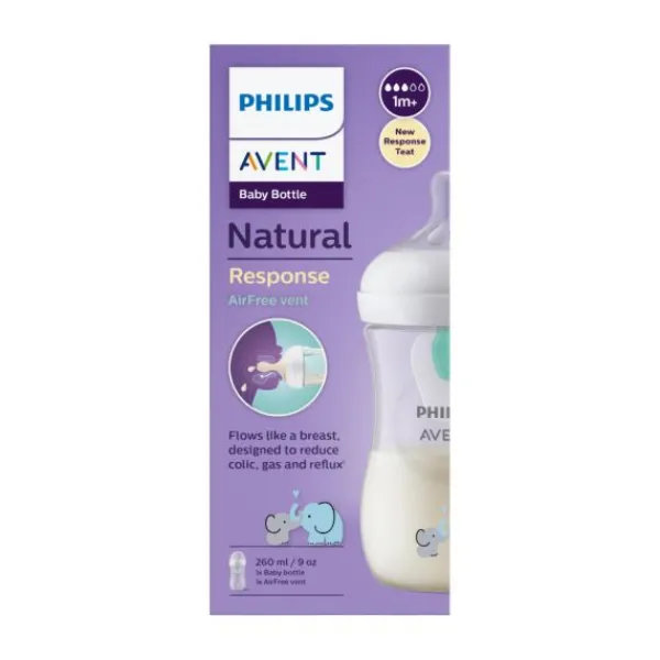 Philips Avent Fles Natural Response AirFree Olifant 260ml> Flessen