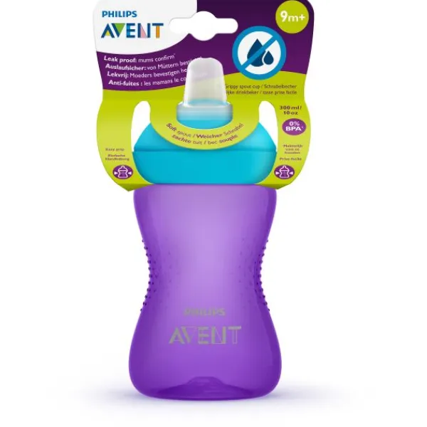 Philips Avent My Grippy Tuitbeker 300ml Paars SCF802/02> Bekers