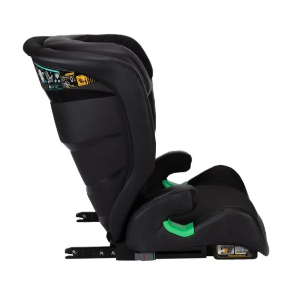 Puck Autostoel Enzo Groep 2/3 Donker Grijs Met Mesh> Autostoel Groep 2/3 (15-36Kg)|Autostoel Groep 1/2/3 (9-36Kg)