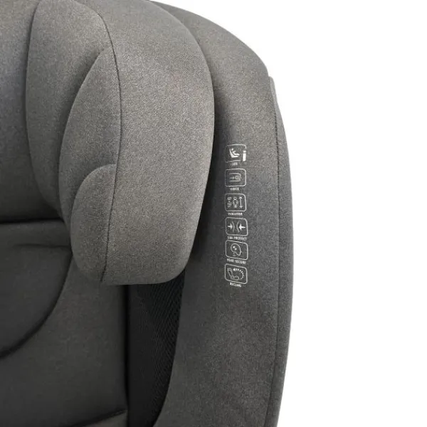 Puck Autostoel Enzo Groep 2/3 Donker Grijs Met Mesh> Autostoel Groep 2/3 (15-36Kg)|Autostoel Groep 1/2/3 (9-36Kg)