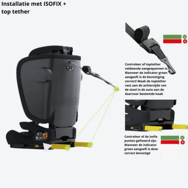 Puck autostoel JIM-black opvouwbaar Groep 1/2/3 (76-150 cm)> I-Size Autostoelen|Autostoel Groep 1/2/3 (9-36Kg)