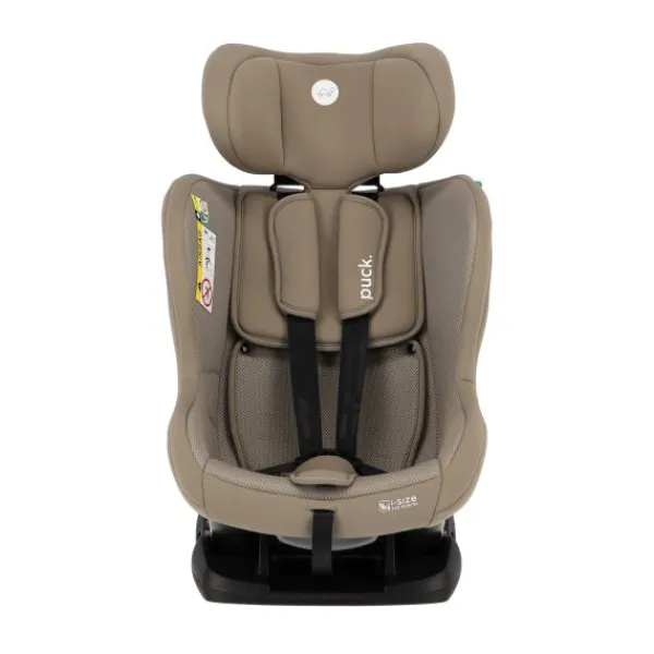 Puck autostoel Uno taupe (40-105cm) Gordelbevestiging> I-Size Autostoelen