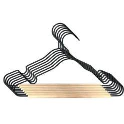 Puck Kledinghanger Metaal - Set van 6 - Zwart><noscript><img width=