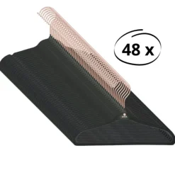 Puck Kledinghanger Metaal - Set van 6 - Zwart><noscript><img width=