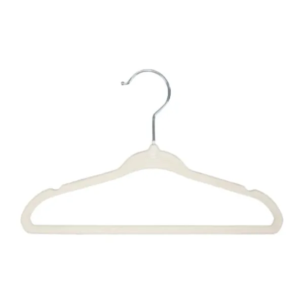 Puck Kledinghanger Velours Ecru (48 stuks)> Kledinghangers