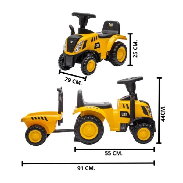 Puck loopauto tractor + aanhanger CAT> Loopauto's