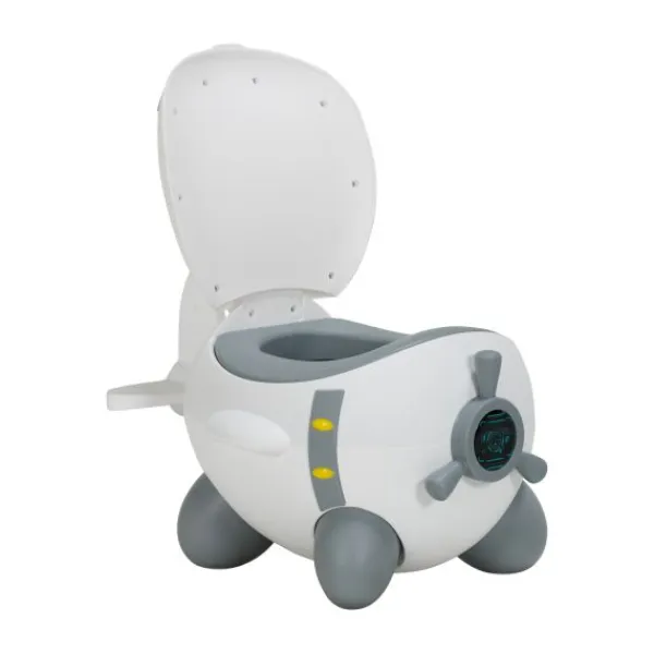 Puck Plaspotje Vliegtuig Wit/Grijs> Potjes En Toilettrainers