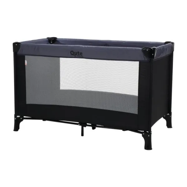 Qute Campingbed Q-sleep Antra / Zwart> Inklapbare Reis Boxen|Inklapbare Reis Boxen
