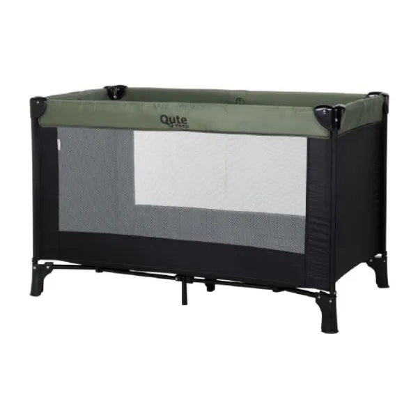 Qute Campingbed Q-sleep Antra / Zwart> Inklapbare Reis Boxen|Inklapbare Reis Boxen