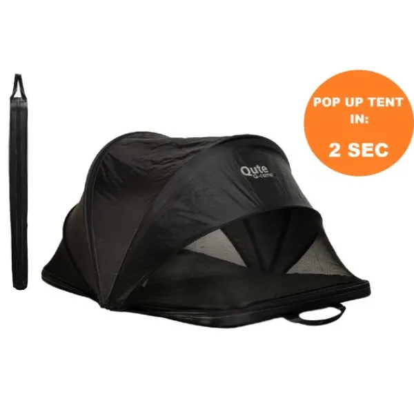 Qute Q-Camp Babytent - Travelcot Black / Desert> Inklapbare Reis Boxen|Inklapbare Reis Boxen