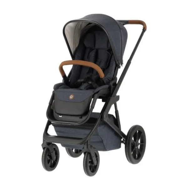 Qute Q-Rider Plus Kinderwagen - Denim Blue | Kidsriver Curve Autostoel - Black> Uitbreidbare Kinderwagens|Wandelwagens