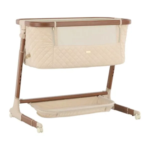 Qute Q-wiggle electric Co-Sleeper cream - white wash> Co-Sleepers