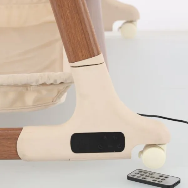 Qute Q-wiggle electric Co-Sleeper cream - white wash> Co-Sleepers