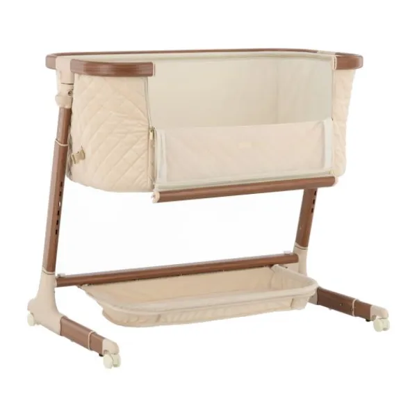 Qute Q-wiggle electric Co-Sleeper cream - white wash> Co-Sleepers