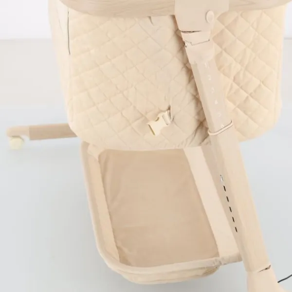 Qute Q-wiggle electric Co-Sleeper cream - white wash> Co-Sleepers