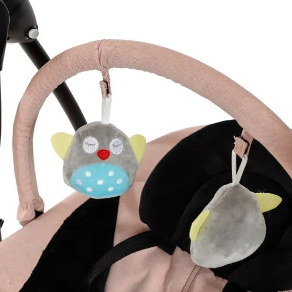 Qute Schommelstoel Q-Swing Softgrey Uil / Zwart Frame> Swings