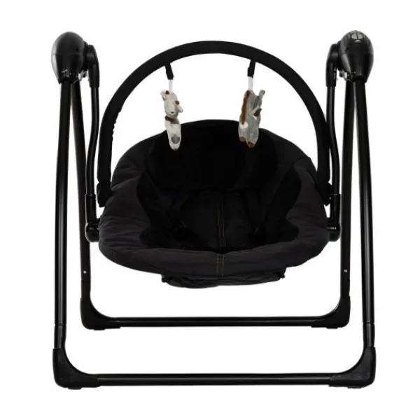 Qute Schommelstoel Q-Swing Softgrey Uil / Zwart Frame> Swings