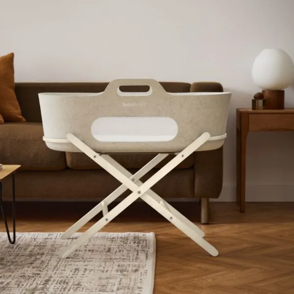 Snuz SnüzBaskit Moses Basket + Stand Set - Light Grey/Natural> Draagwiegen