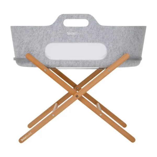 Snuz SnüzBaskit Moses Basket + Stand Set - Light Grey/Natural> Draagwiegen
