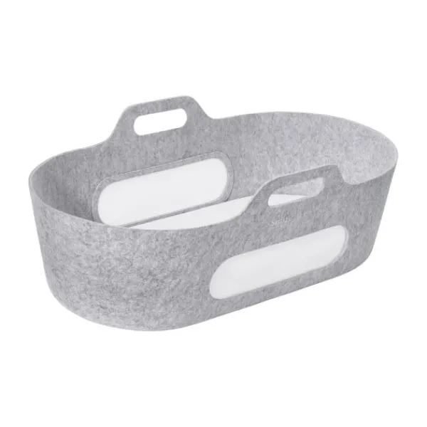 Snuz SnüzBaskit Moses Basket + Stand Set - Light Grey/Natural> Draagwiegen
