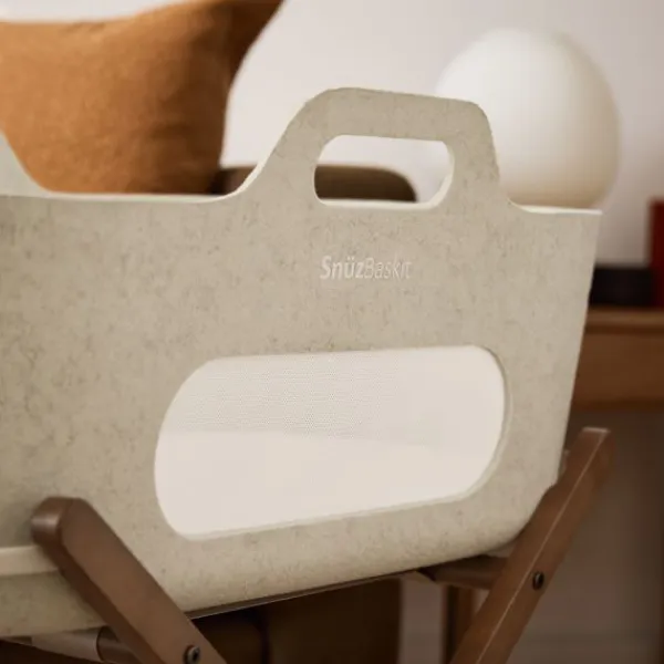 Snuz SnüzBaskit Moses Basket + Stand Set - Light Grey/Natural> Draagwiegen